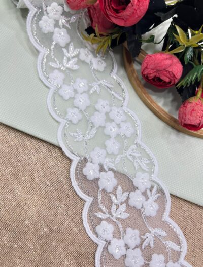 Net Lace with Sequins 3.5''