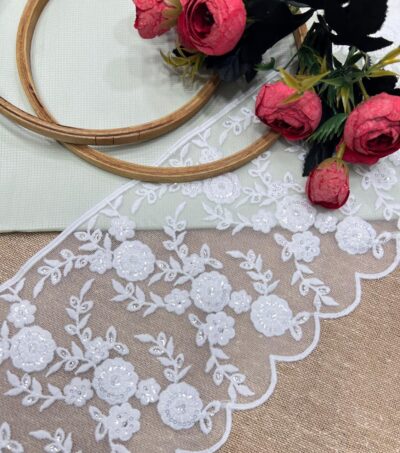 Net Lace with Sequins 6''