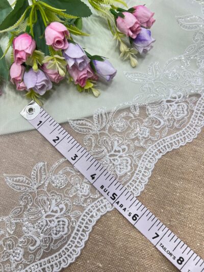 Net Lace with Sequins 5.5'' - Image 2